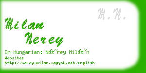 milan nerey business card
